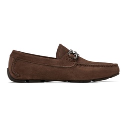Brown Gancini Ornament Driver Loafers 241270M231032