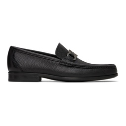 Black Gancini Ornament Loafers 241270M231001