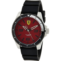 Ferrari Mens XX KERS Stainless Steel Quartz Watch with Silicone Strap, Black, 21 (Model: 0830463)