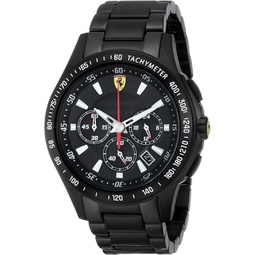 Ferrari Mens 0830046 Scuderia Analog Display Quartz Black Watch