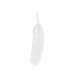 First Arrows Large Left Sided Feather Pendant Silver