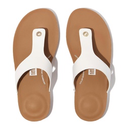 FitFlop Iqushion Leather Toe-Post Sandals