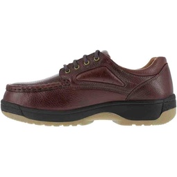 Florsheim Mens Compadre Slip Resistant Steel Toe Work Safety Shoes Casual - Brown