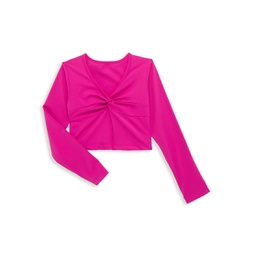 Little Girls Long-Sleeve Knotted Top