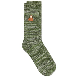 Folk Textured Socks Olive
