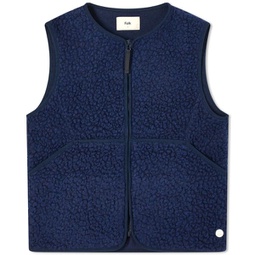 Folk Puzzle Wool Gilet Navy