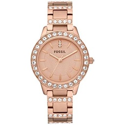 Fossil Jesse Womens Watch with Crystal Accents and Self-Adjustable Stainless Steel 팔찌 Band