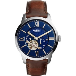 Fossil Townsman Mens Automatic Watch with Mechanical Movement and Skeleton Dial