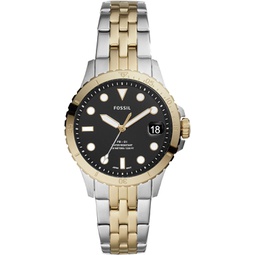 Fossil FB-01 Womens Dive-Inspired Sports Watch with Stainless Steel, Ceramic, or Silicone Band
