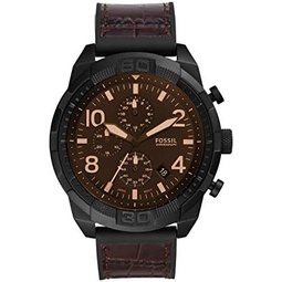 Fossil Bronson Mens Watch with Stainless Steel 팔찌 or Genuine Leather Band, Chronograph or Three-Hand Analog Display