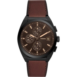Fossil Everett Mens Watch with Stainless Steel or Leather Band