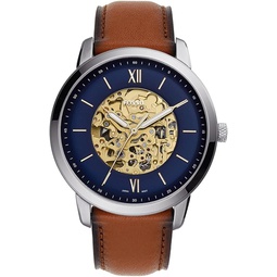 Fossil Neutra Mens Automatic Watch with Mechanical Movement and Skeleton Dial