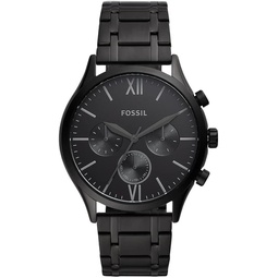 Fenmore Midsize Multifunction Black Stainless Steel Watch