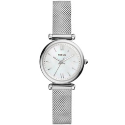 Womens Mini Carlie Stainless Steel Mesh Bracelet Watch 28mm