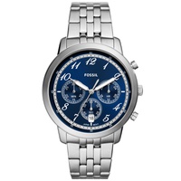 Mens Neutra Chronograph Silver-Tone Stainless Steel Watch 44mm