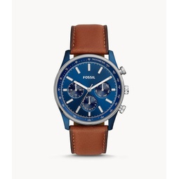 Fossil Mens Sullivan Multifunction, Blue-Tone Stainless Steel Watch