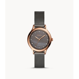 Fossil Womens Laney Three-Hand, Rose Gold-Tone Stainless Steel Watch