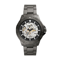 Fossil Mens Bannon Automatic, Smoke-Tone Stainless Steel Watch