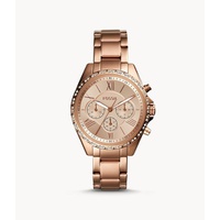 womens modern courier chronograph, rose gold-tone stainless steel watch