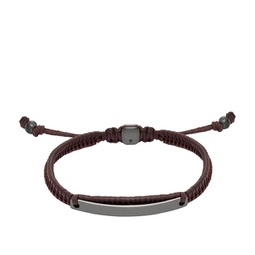 mens elliott brown leather id bracelet