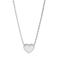 womens silver-tone pendant necklace