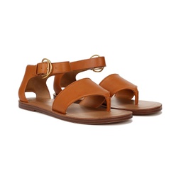 Franco Sarto Ruth Ankle Strap Thong Flat Sandals