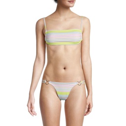 Kailyn Floral-Print Ruched Bikini Top