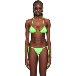 Green Coastal Micro Bikini Top 232090F105004