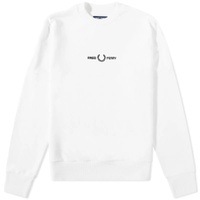 Fred Perry Embroidered Crew Sweat Snow White