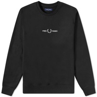 Fred Perry Embroidered Sweat Black