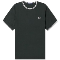 Fred Perry Twin Tipped T-Shirt Night Green & Snow White
