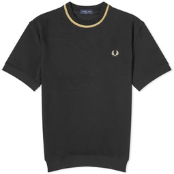 Fred Perry Crew Neck Pique T-Shirt Black