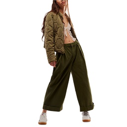 Womens After Love Cuffed Cropped Pants