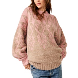 Womens Fireside Fair Isle Tunic Sweater