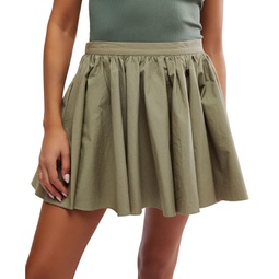 Womens Gaia Cotton Mini Skirt