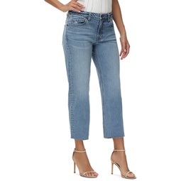 Womens Low-Rise Straight Cropped Jeans