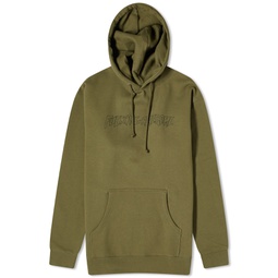 Fucking Awesome Outline Stamp Logo Hoodie Olive