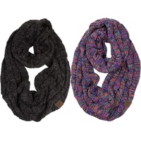 Funky Junque Exclusives Infinity Scarf Womens Winter Warm Cable Knit Circle Wrap