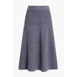 Cashmere and silk-blend boucle midi skirt