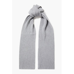 Ribbed cashmere and silk-blend scarf