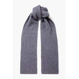 Ribbed cashmere and silk-blend scarf