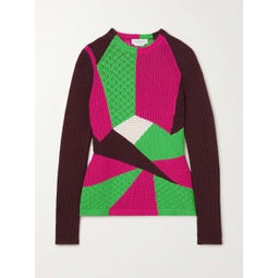 GABRIELA HEARST Rourke color-block pointelle-knit cashmere sweater