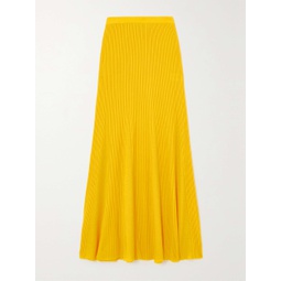 GABRIELA HEARST Eula ribbed and pointelle-knit merino wool maxi skirt