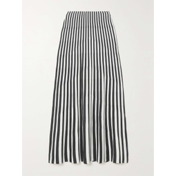 GABRIELA HEARST Sia striped silk and cashmere-blend maxi skirt