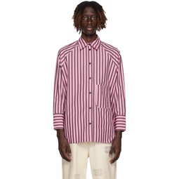 Pink   Brown Striped Shirt 232144M192000