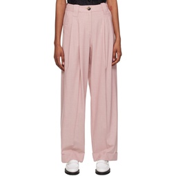 Pink Drapey Trousers 231144F087014