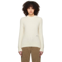 Off White Brushed Sweater 241144F096009