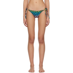 Multicolor Leopard Bikini Bottoms 231144F105026