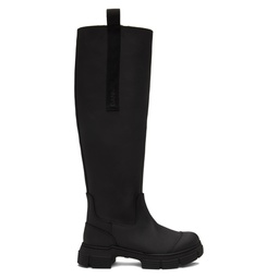 Black Recycled Rubber Country Boots 241144F115000