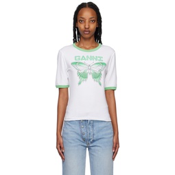 SSENSE Exclusive White Butterfly T Shirt 231144F110019